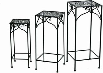 Vacchetti Vacchetti - Columna De Metal Jessica Negra 1-3 Cm30x30h73 Alta Cuadrada