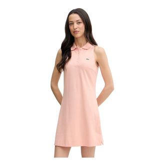 Lacoste Dames, Jurken, Roze, Maat: 2XS Piqu&eacute;