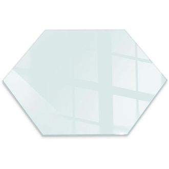 Tulup Piastra per Camino di Vetro Temperato Protezione per Caminetto dal Calore Resistente a Scintille e Graffi Elegante Trasparente Duraturo h40
