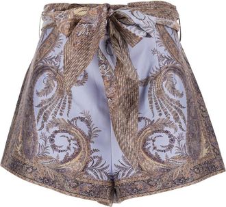 Zimmermann Printed Silk Blend Hypnotic Shorts