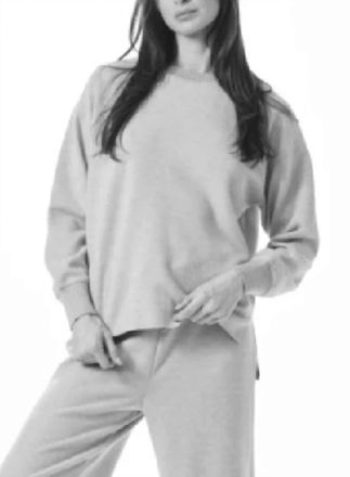 Splendid Winslow Crewneck Pullover In Ice Heather Grey