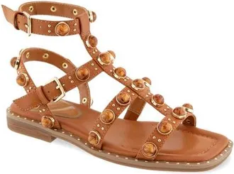 Kenneth Cole Ruby Stones Ankle Strap Sandal in Tan at Nordstrom, Size 6.5