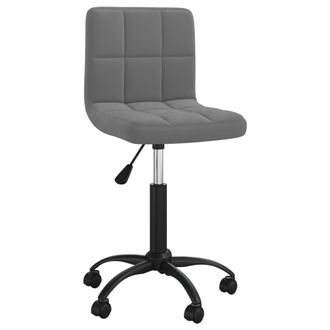 vidaXL Vidaxl - Silla De Comedor Giratoria De Terciopelo Gris Oscuro
