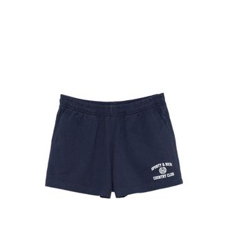 Sporty & Rich Logo-print Elasticated Shorts