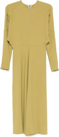 Victoria Beckham Midi-jurk met pofmouwen - Groen