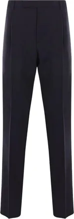 Lardini Broeken, Heren, Blauw, XL, Wol, Blauwe wollen broek met voor sluiting