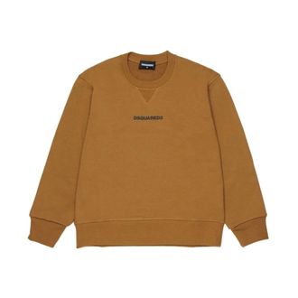 Dsquared2 Kids Sweatshirts, male, Brown, 16 Y, Crewneck Sweatshirt