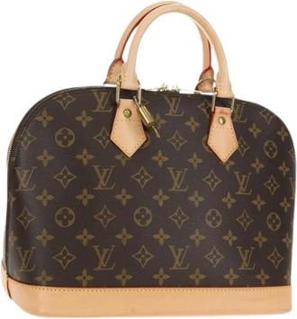 Louis Vuitton Pre-owned Monogram Hand Bag - Dames - Vintage Handtas - Bruin - ONE Size - Leer - Vintage