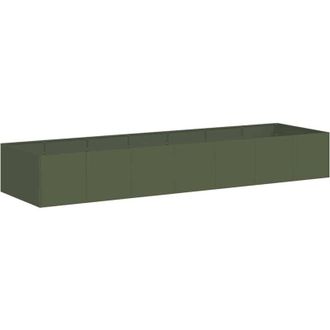 vidaXL Jardinera Acero Verde Oliva 280x80x40 Cm Vidaxl