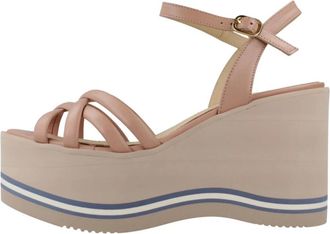 Paloma Barcel&oacute; Stijlvolle Wedges Sandalen - Dames - Sleehakken - Beige - 40 EU - Schoenen