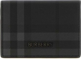 Burberry Printed Canvas Card Holder - Heren - Portefeuilles - Grijs - ONE Size - Katoen - Accessoires