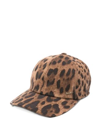 Borsalino leopard-print baseball cap - unisex - Fabric - 58 - Brown