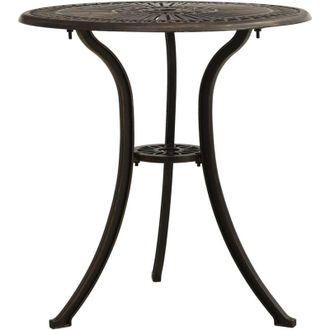 vidaXL Tavolo da Giardino Bronzo 62x62x65 cm in Alluminio Pressofuso - Vidaxl