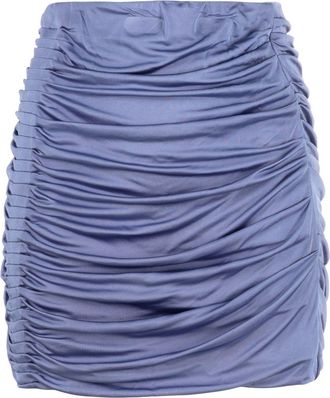Gauge81 ruched miniskirt - women - Viscose/Viscose - 34 - Blue