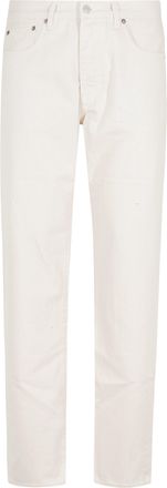 Fortela Ecru John Japanese Selvedge Five-Pocket Cotton Jeans