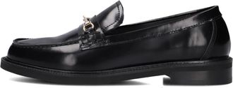 Stefano Lauran Zwarte Leren Loafers voor Herfst/Winter - Dames - Loafers - Zwart - 38 EU - Wol - Schoenen