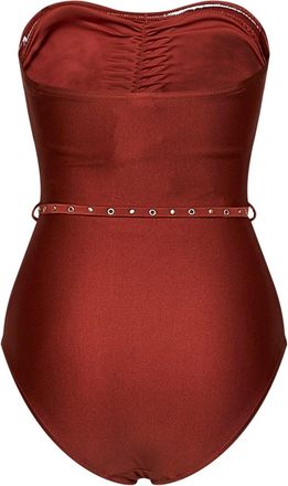 Zimmermann Womens One-Piece Swimsuit Indra Brown Recycled Polyamide Swimwear Sea Clothing