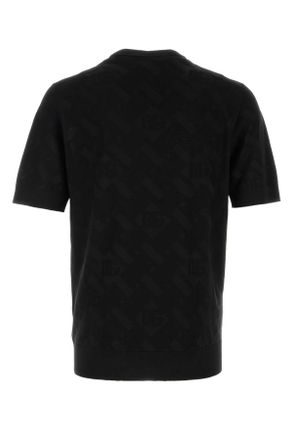 Dolce & Gabbana Mens Black Silk Sweater Nero Maglieria