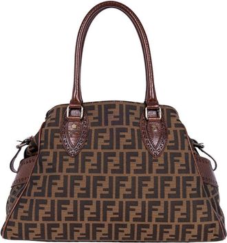 Fendi Brown Zucca Canvas Chef Tote (Authentic Pre-Loved)