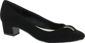 Easy Street Womens Easy Street Eloise Pumps Black Block Heel Slip-On HTAT555