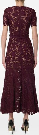 Self Portrait Lace Mermaid Dress - Bordeaux