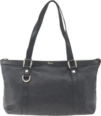 Gucci Pre-owned Tote Bags, female, Black, Size: ONE SIZE Pre-owned Guccissima Leather Tote Bag