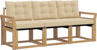 vidaXL Conjunto De Sof&aacute;s De Exterior 3 Uds. Y Beige Vidaxl