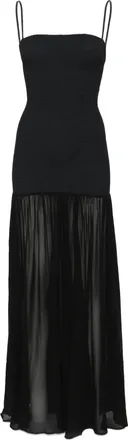 Hunza G Hybrid-Kleid aus Crinkle-Georgette