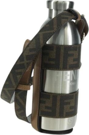 Fendi Pre-owned Accessories, female, Black, Size: ONE SIZE Pre-owned Zucca Canvas Shoulder Bag