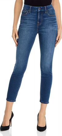 7 For All Mankind High Rise Ankle Skinny Jeans In Classic Medium Blue