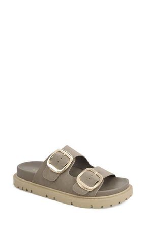 Mia Alttar Slide Sandal in Taupe/gold at Nordstrom, Size 9.5
