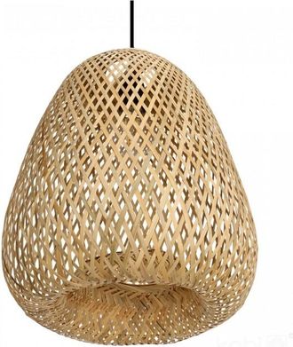 OEM L&aacute;mpara Colgante De Bamb&uacute; Estilo Bohemio De 30 Cm Y 1 Bombilla E27
