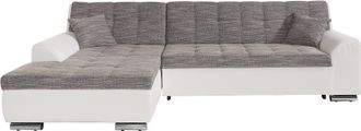 Domo Collection Ecksofa »Treviso viele Bezüge, auch in Cord, L-Form, B/T/H: 267/80/83 cm« wahlweise mit Bettfunktion, incl. Zierkissen, hochwertige Steppung