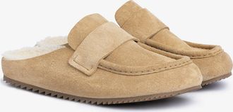 Pedro Garcia Clog slide in beige suede | Bilma | Fall winter 26 |