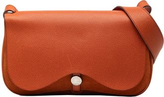 Herm&egrave;s Pre-owned Hermes Vache Liege and Toile Sac Colorado PM K1O6B4U2UJ968XD9