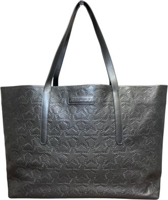 Jimmy Choo London Black Leather Tote Bag (Pre-Owned)