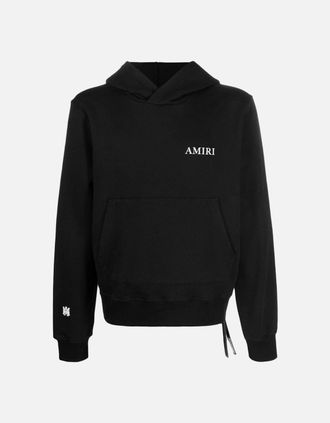 Amiri Mens Amiri Puff Logo Black Hoodie - Size: 42