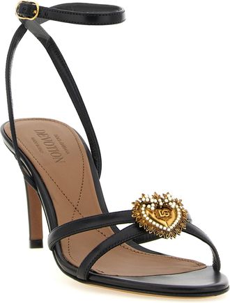 Dolce & Gabbana Devotion Heel Sandal - Black