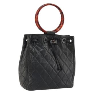 Chanel Pre-owned Bucket Bags, female, Black, Size: ONE SIZE Pre-owned Vintage Bucket Bag