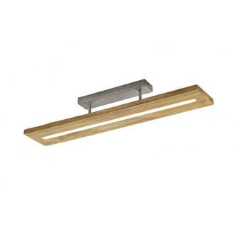 Trio Plaf&oacute;n Led Rectangular Brad Madera Natural Trio Lighting