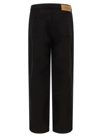 Ami Relaxed Fit Cotton Jeans - Black