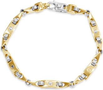 Pompeii3 Mens Link 14k Gold (28gram) or Platinum (45gram) 5.5mm Bracelet 8.5