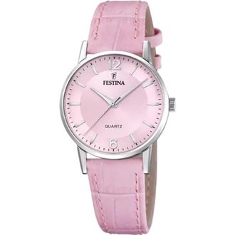 Festina Classic Strap Watch - Dames - Horloges - Roze - ONE Size - Leer - Accessoires