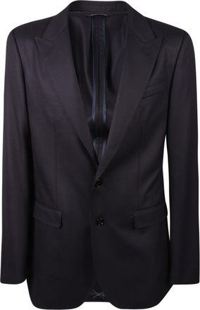Dolce & Gabbana Mens Midnight Blue Wool Twill Jacket - Navy - Size EU 50 (Mens)