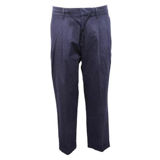 Scotch & Soda Cropped Trousers, male, Blue, Size: W31 Loose Cropped Fit Trousers