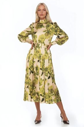 Alexia Admor Safiya Dress in Green Floral at Nordstrom, Size 14