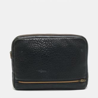 Alexander Wang Black Pebbled Leather Agenda Pouch