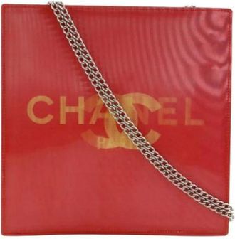 Chanel Pre-owned Cross Body Bags, female, Red, Size: ONE SIZE Pre-owned Vinyl Cross Body Bag