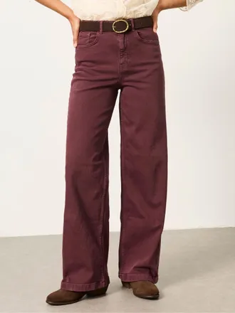 Fat Face FatFace Welling Plum Purple Wide leg Jeans