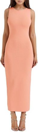 House of CB Noli-B Sleeveless Knit Maxi Dress in Peach Nectar at Nordstrom, Size X-Large